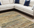2' X 8' Gold And Slate Abstract Runner Rug